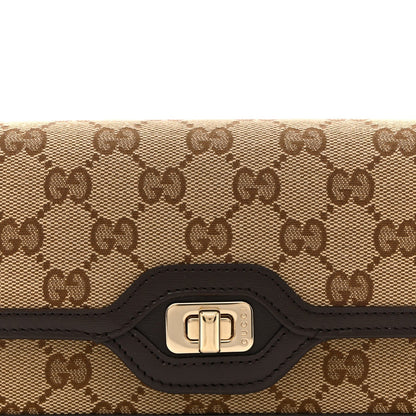 GG Monogram Mini Luce Shoulder Bag Beige Ebony
