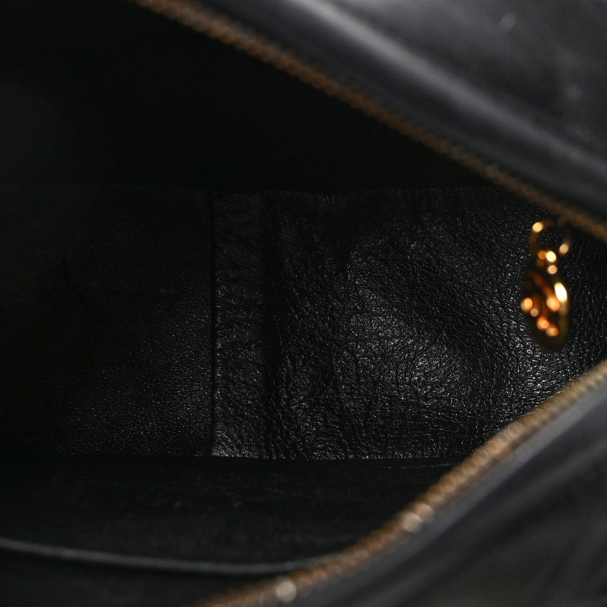 Lambskin Quilted Tassel Camera Case Black