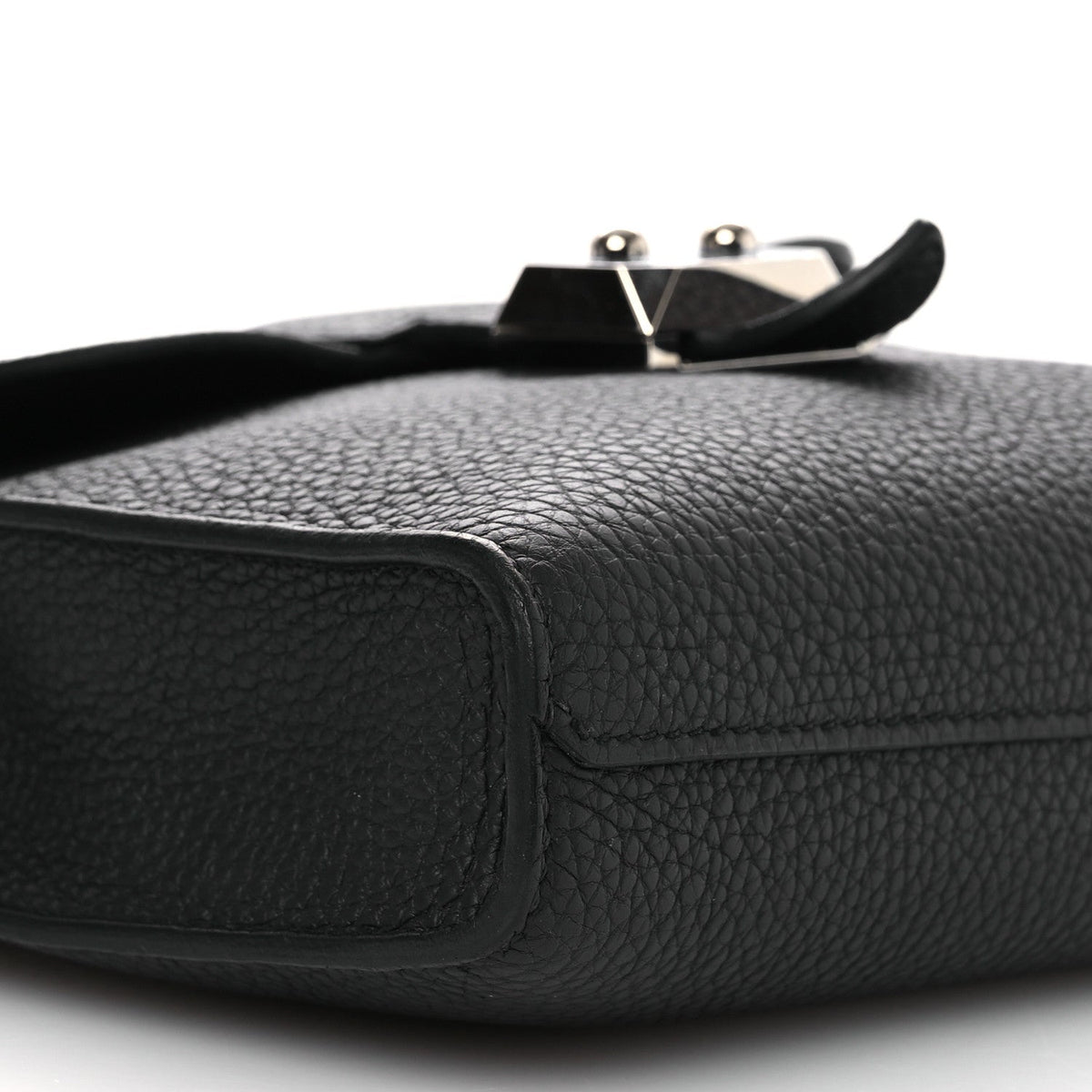 Togo Laque Sac A Depeches 21 Messenger Bag Black Bleu France