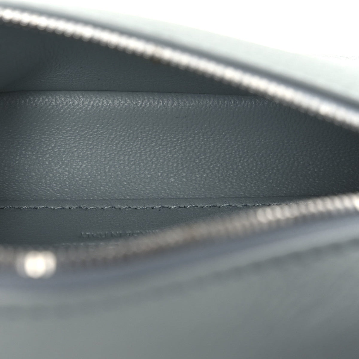 Grained Calfskin Extra Pocket Mini Pouch Minty Breeze