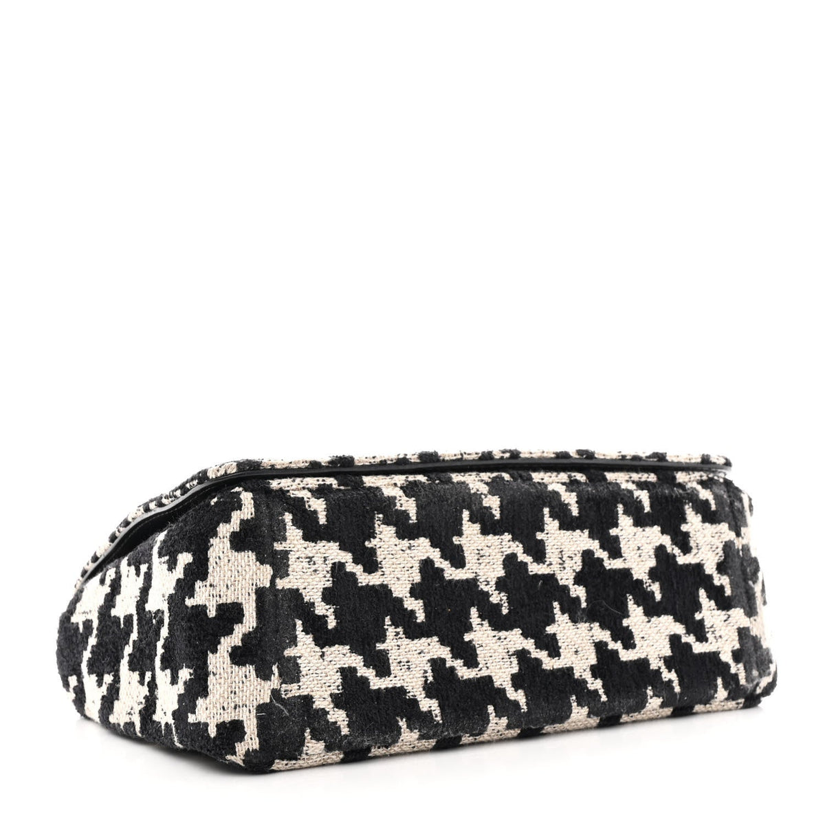 Tweed Houndstooth Medium Caro Bag Black Beige