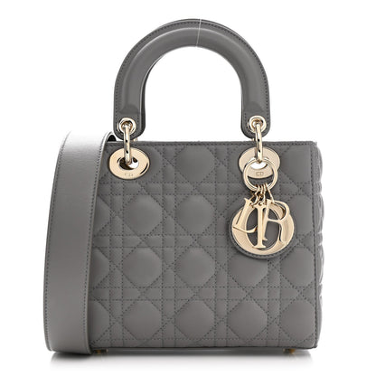 Lambskin Cannage Small My ABCDior Lady Dior Grey