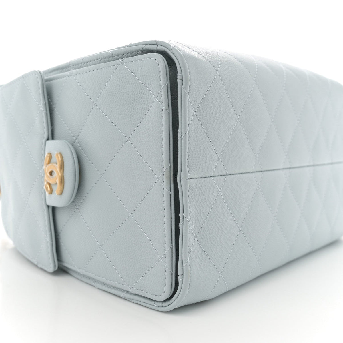 Caviar Quilted Small Chanel 25 Handbag Light Blue
