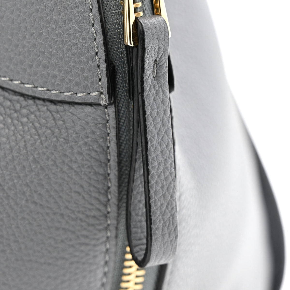 Grained Calfskin Small Hammock Shoulder Bag Asphalt