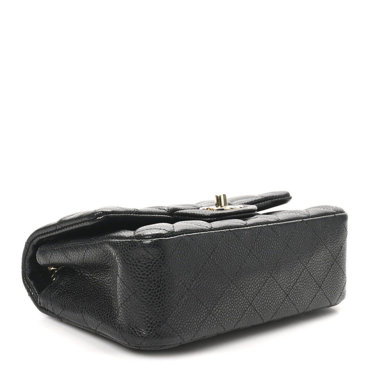 Caviar Quilted Mini Rectangular Flap Black