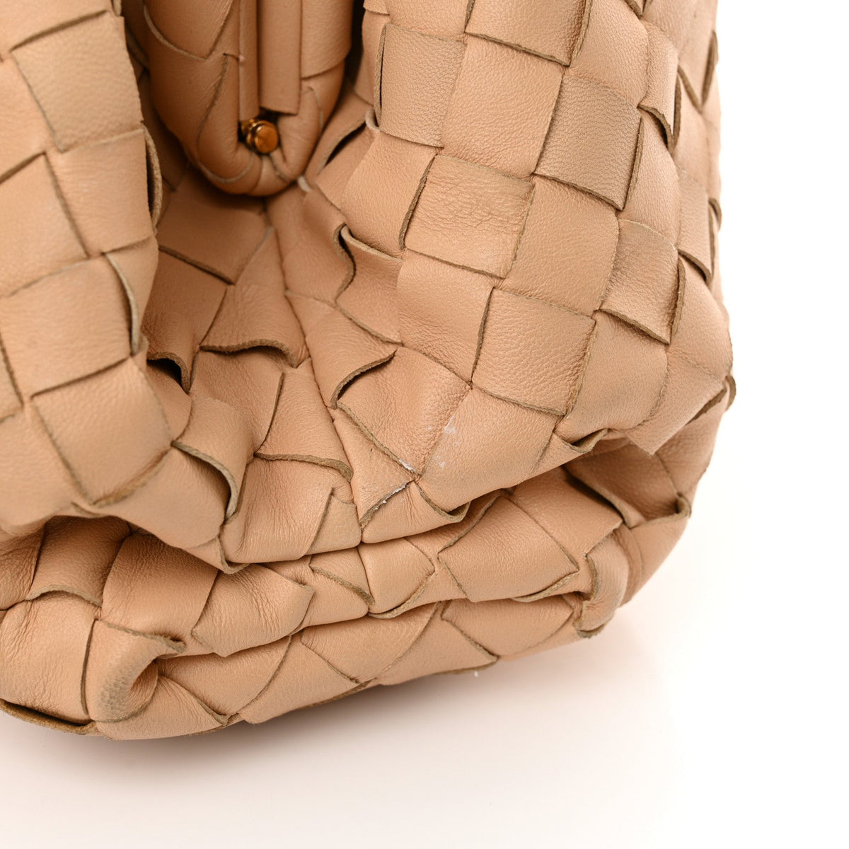 Nappa Maxi Intrecciato The Pouch Oversized Clutch Almond