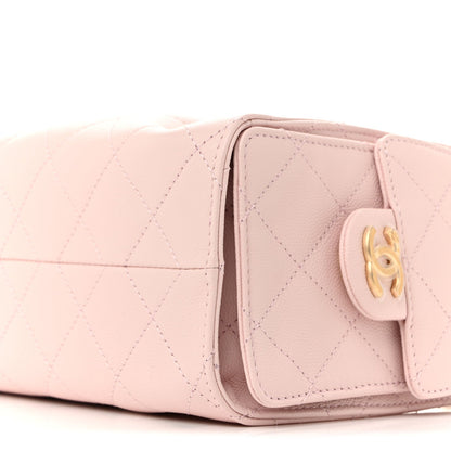 Caviar Quilted Mini Chanel 25 Handbag Light Pink