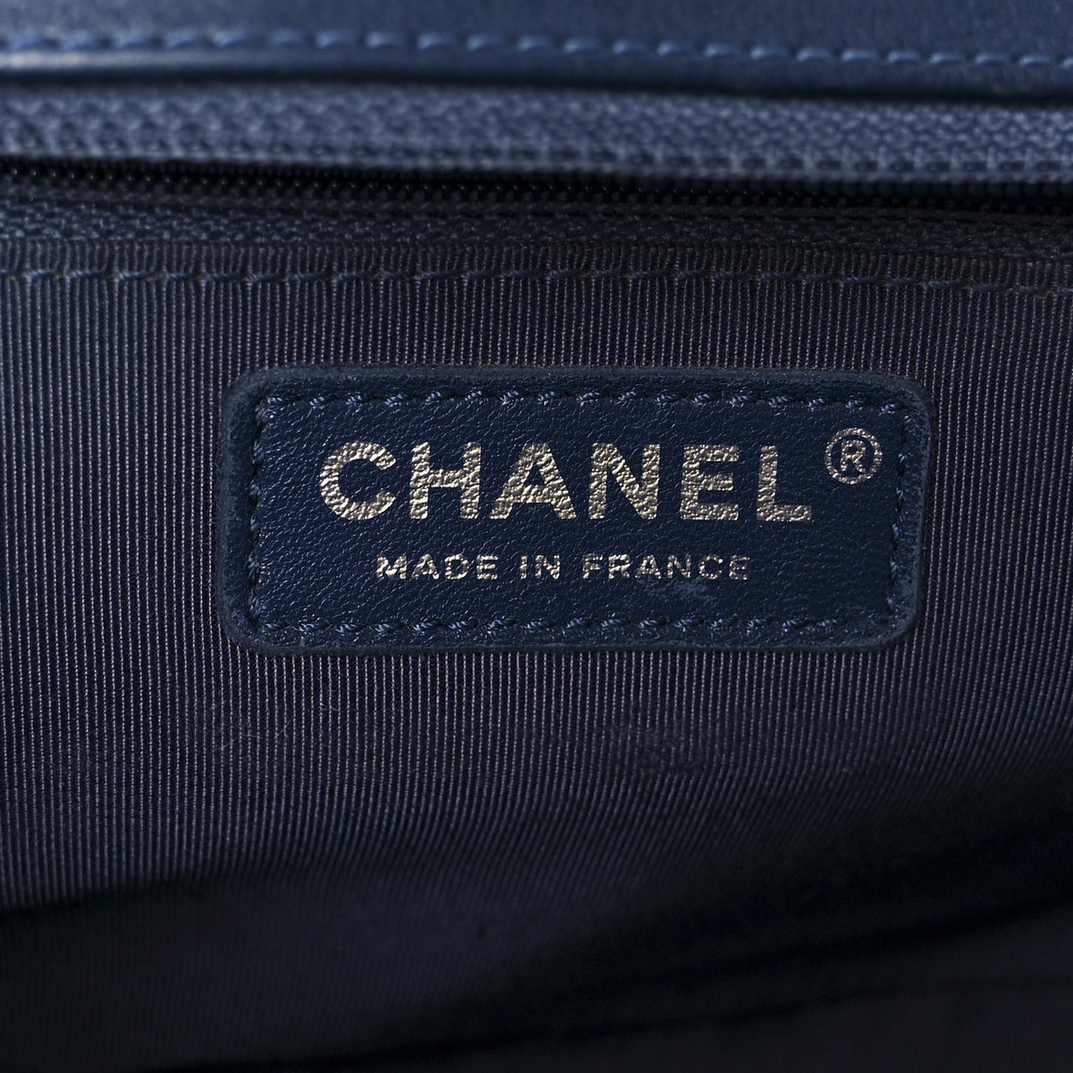 Calfskin Quilted New Medium Boy Flap Dark Blue