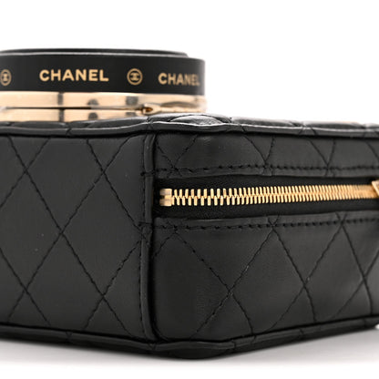 Lambskin Quilted Coco Click Bag Black