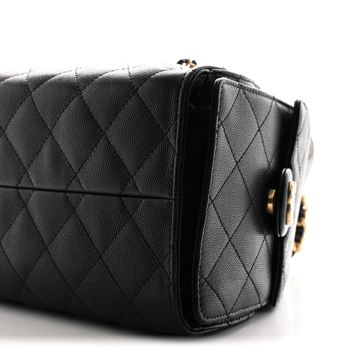Caviar Quilted Small Chanel 25 Handbag Black