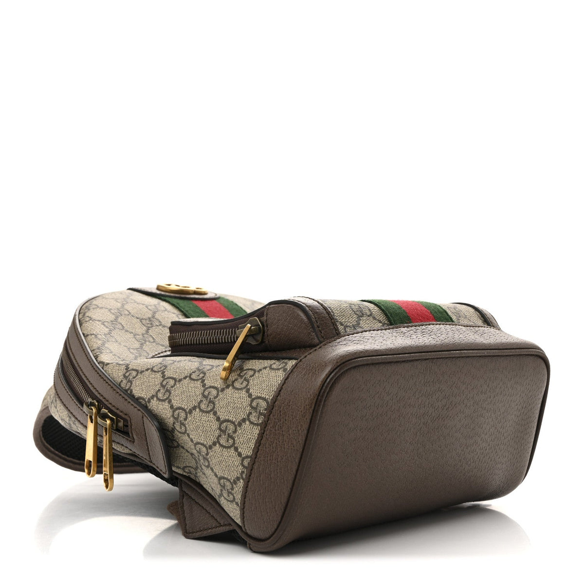 GG Supreme Monogram Calfskin Web Small Ophidia Day Backpack Beige Ebony New Acero