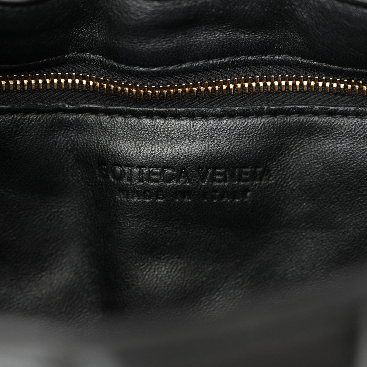 Nappa Maxi Intreccio Padded Cassette Crossbody Bag Black