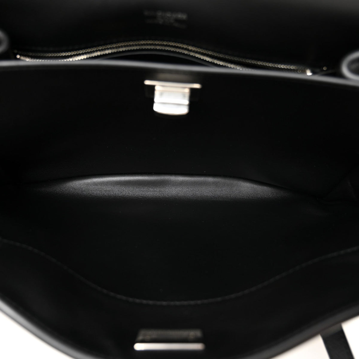 Natural Smooth Calfskin Small Rodeo Top Handle Handbag Black