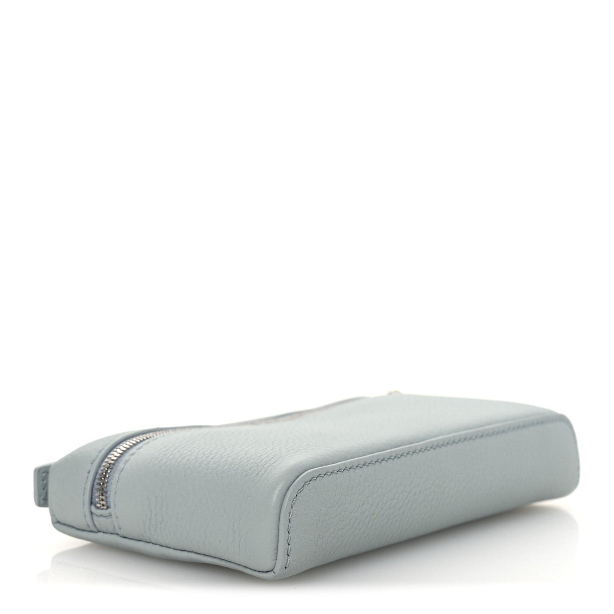 Grained Calfskin Extra Pocket Mini Pouch Minty Breeze