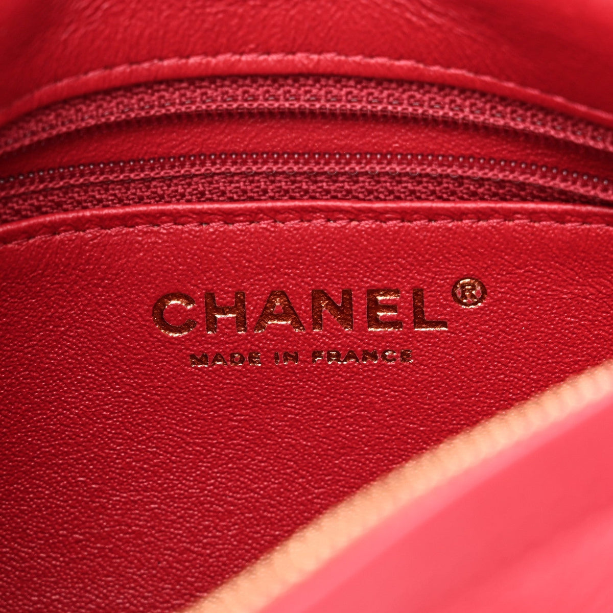 Lambskin Quilted Chain & Tassel Small Camera Case Fuchsia