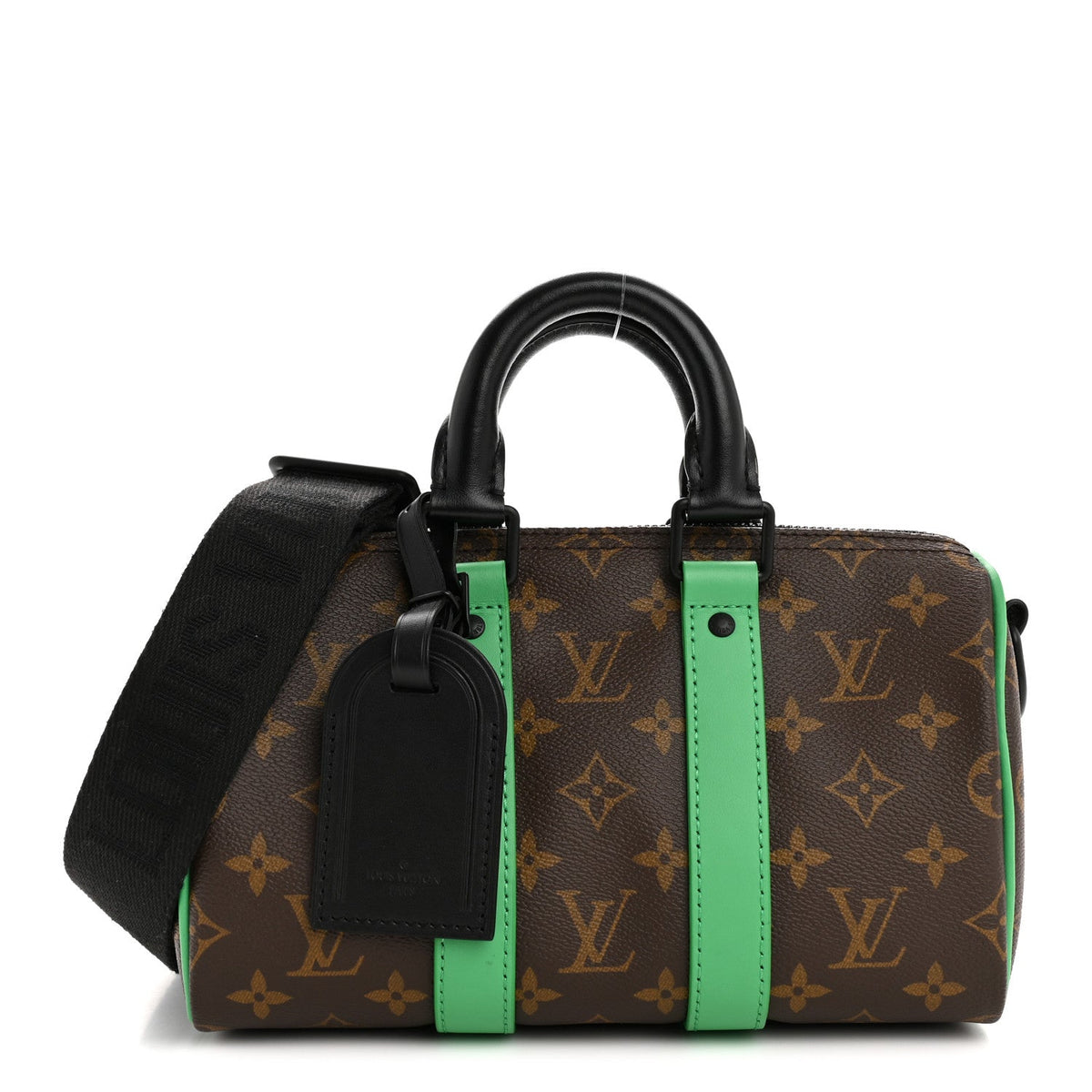 Monogram Macassar Keepall Bandouliere 25 Minty Green
