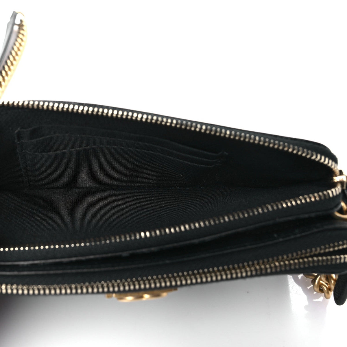 Caviar Quilted Small Boy Clutch With Chain Black