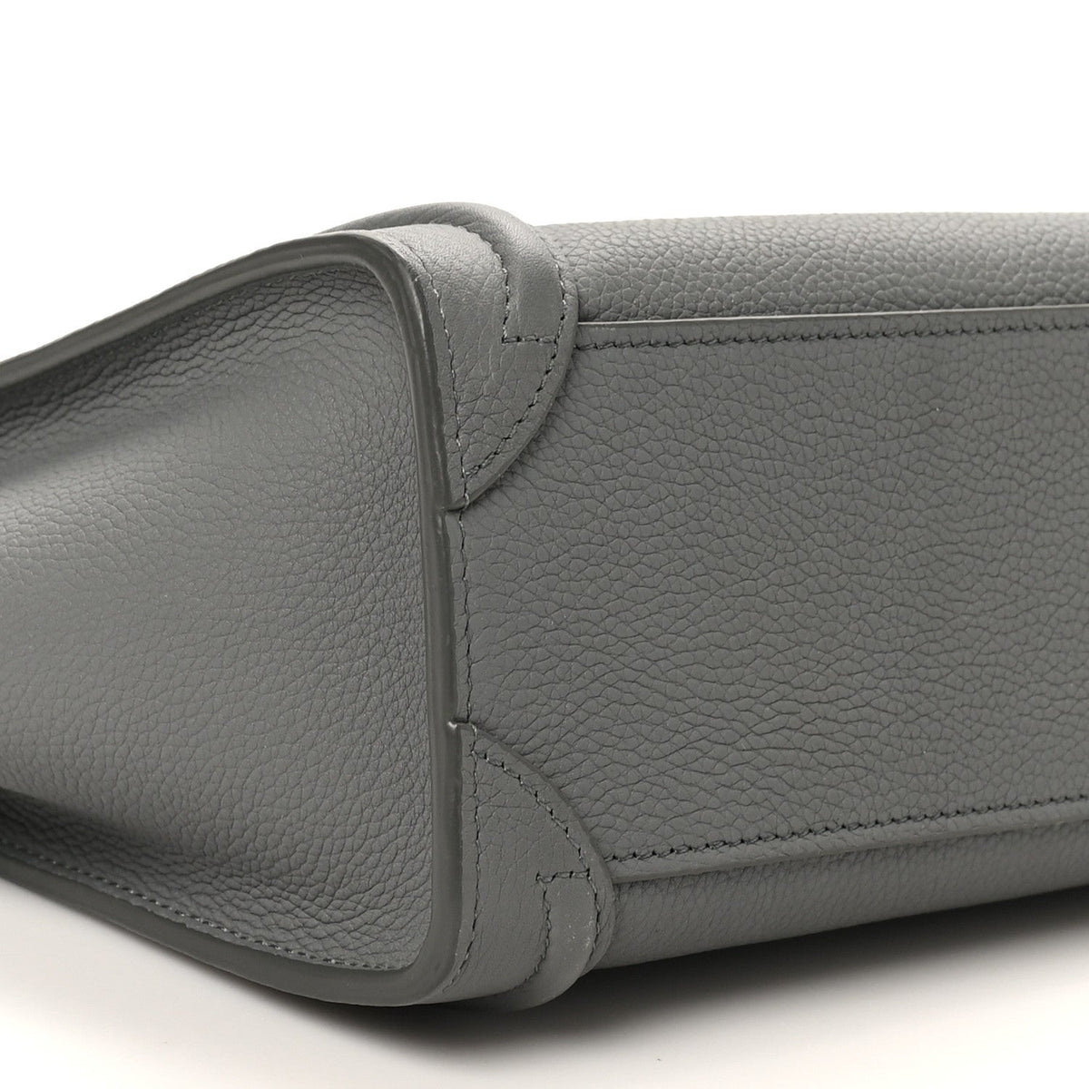 Drummed Calfskin Nano Luggage Kohl
