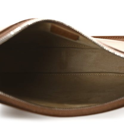 Smooth Calfskin Half Moon Shoulder Bag Chestnut