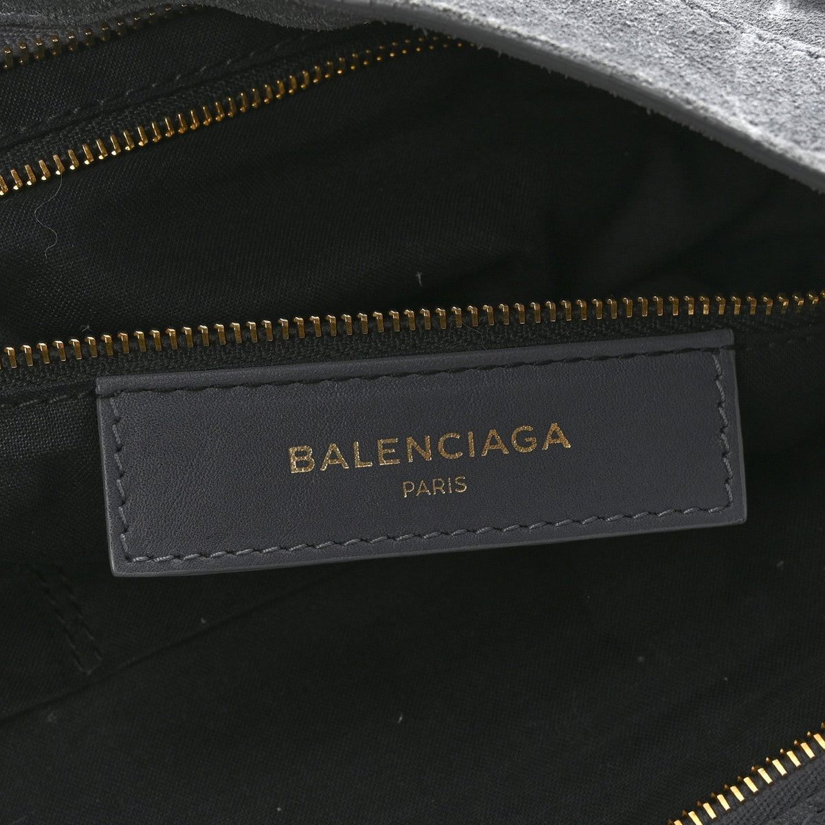 Suede Gold Metallic Edge Hardware City Gris Plomb