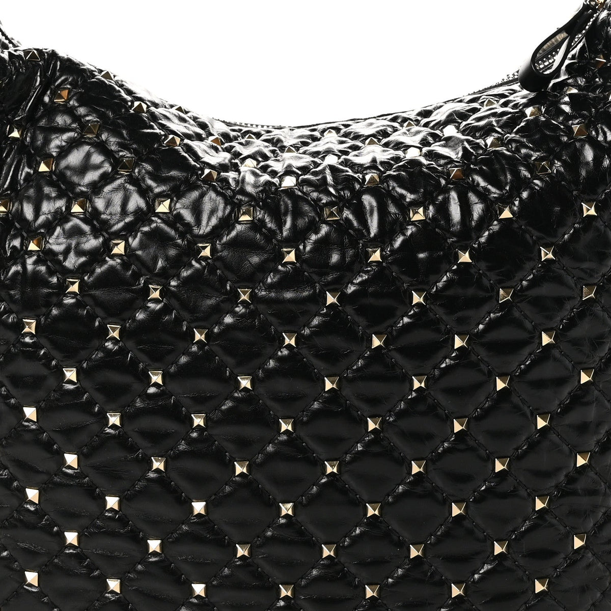 Nappa Rockstud Spike Hobo Black