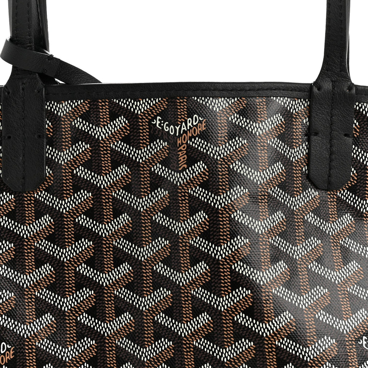 Goyardine Reversible Mini Anjou Black