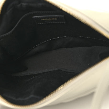 Calfskin Matelasse Monogram Lou Camera Bag Crema Soft