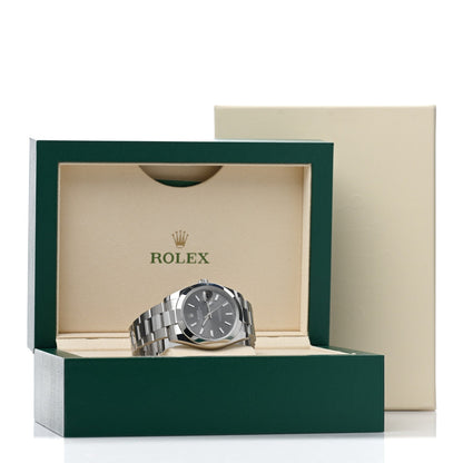 Stainless Steel 41mm Oyster Perpetual Datejust Watch Slate 126300