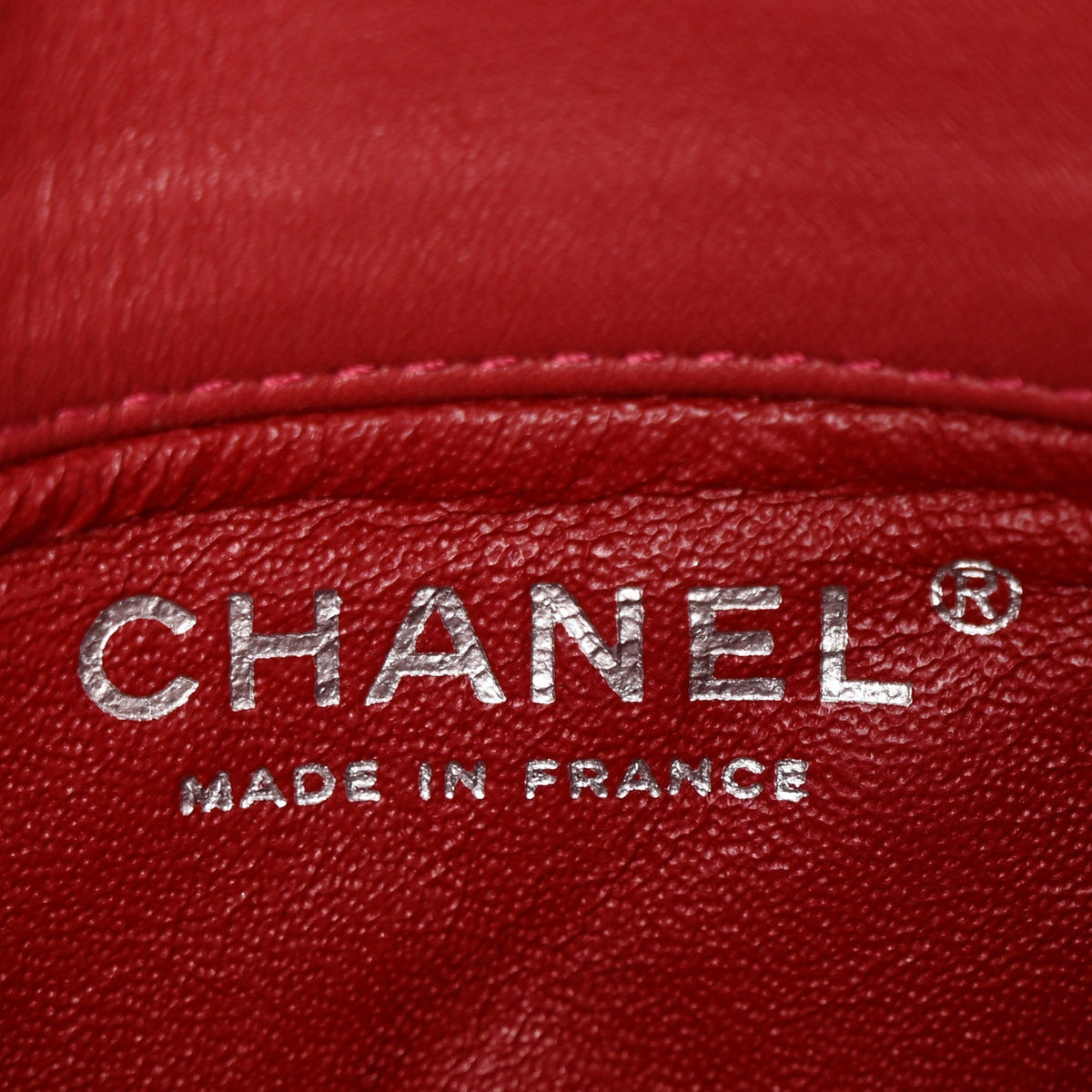 Patent Quilted Mini Flap Clutch With Chain  Red
