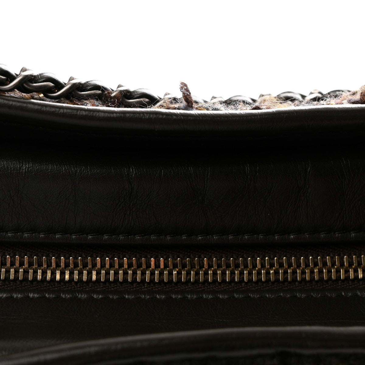 Tweed Calfskin Medium Gabrielle Hobo Brown
