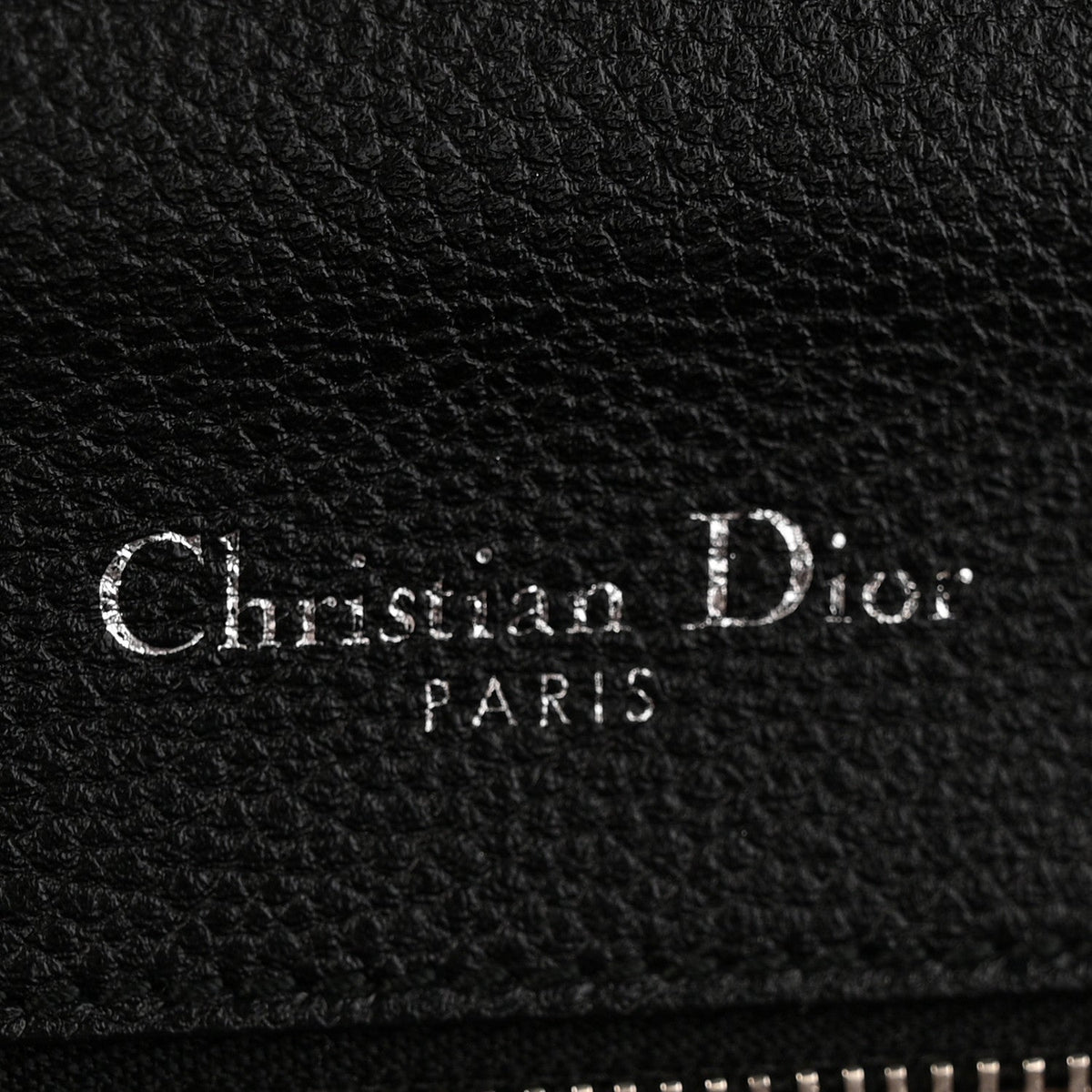 Grained Calfskin Small Diorama Flap Bag Black