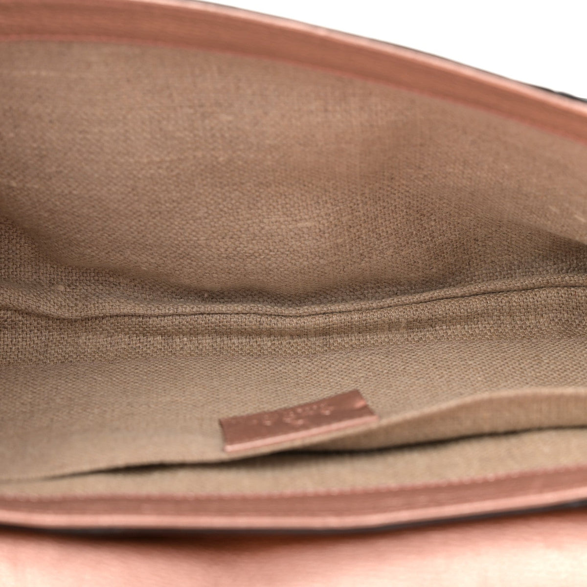 Metallic Calfskin Studded Horsebit Clutch Bag Pink