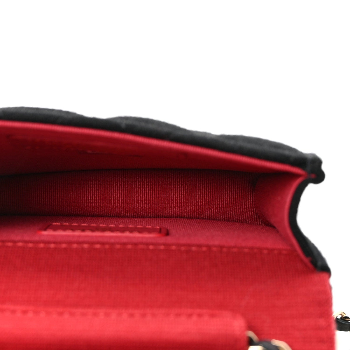 Jersey Quilted Micro Mini Flap Black