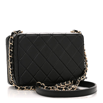 Lambskin Quilted Coco Click Bag Black