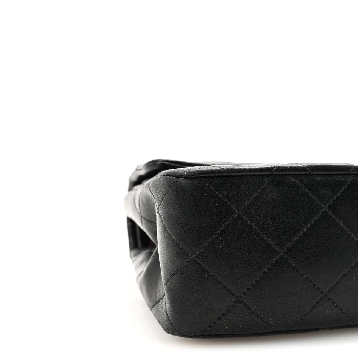 Lambskin Quilted Small Double Flap Black