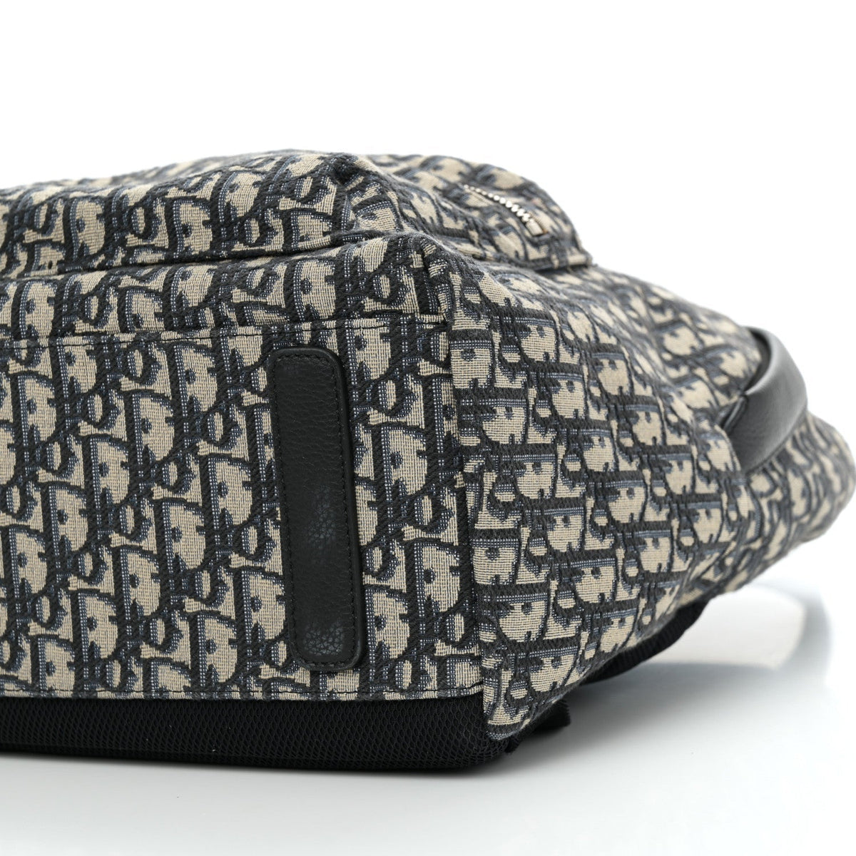 Oblique Calfskin Rider Backpack Beige Black