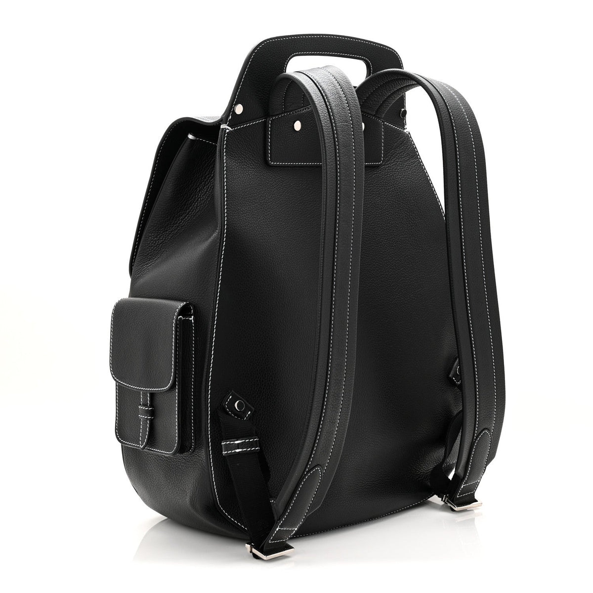 Grained Calfskin Maxi Gallop Backpack Black