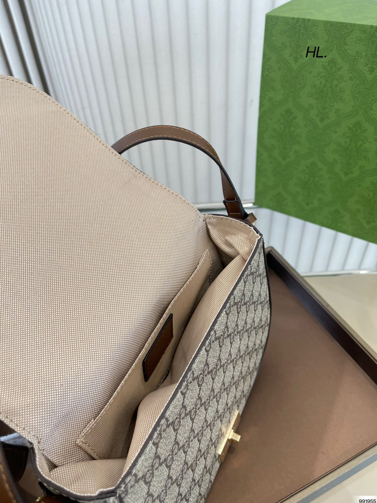 Padlock Small Shoulder Bag Beige And Ebony GG