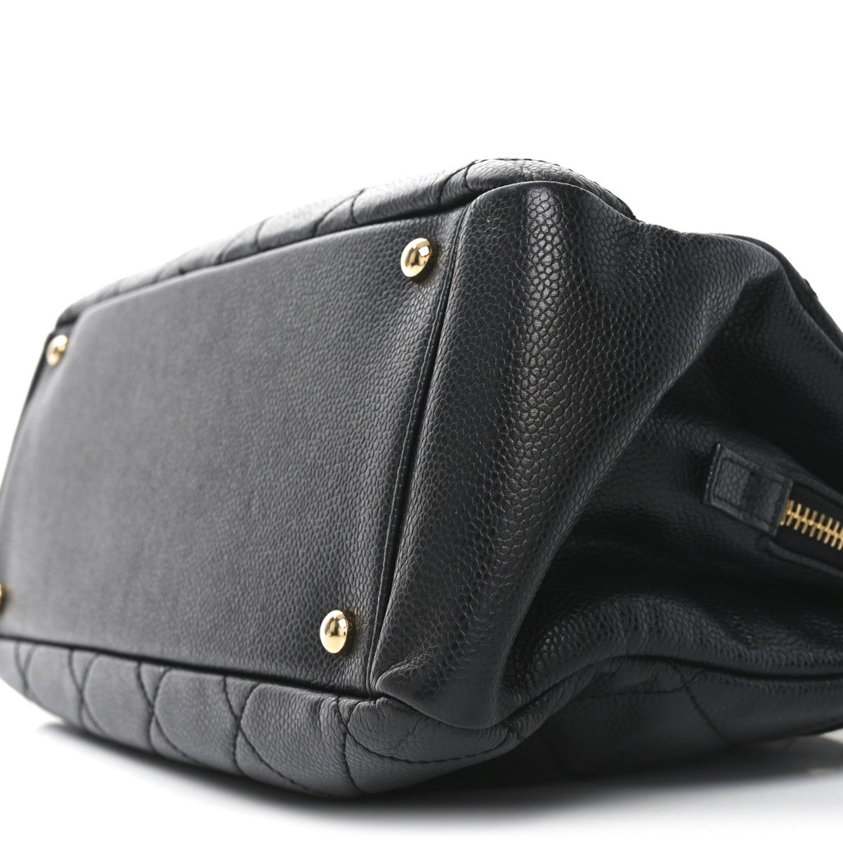 Caviar Quilted Timeless CC Soft Tote Black