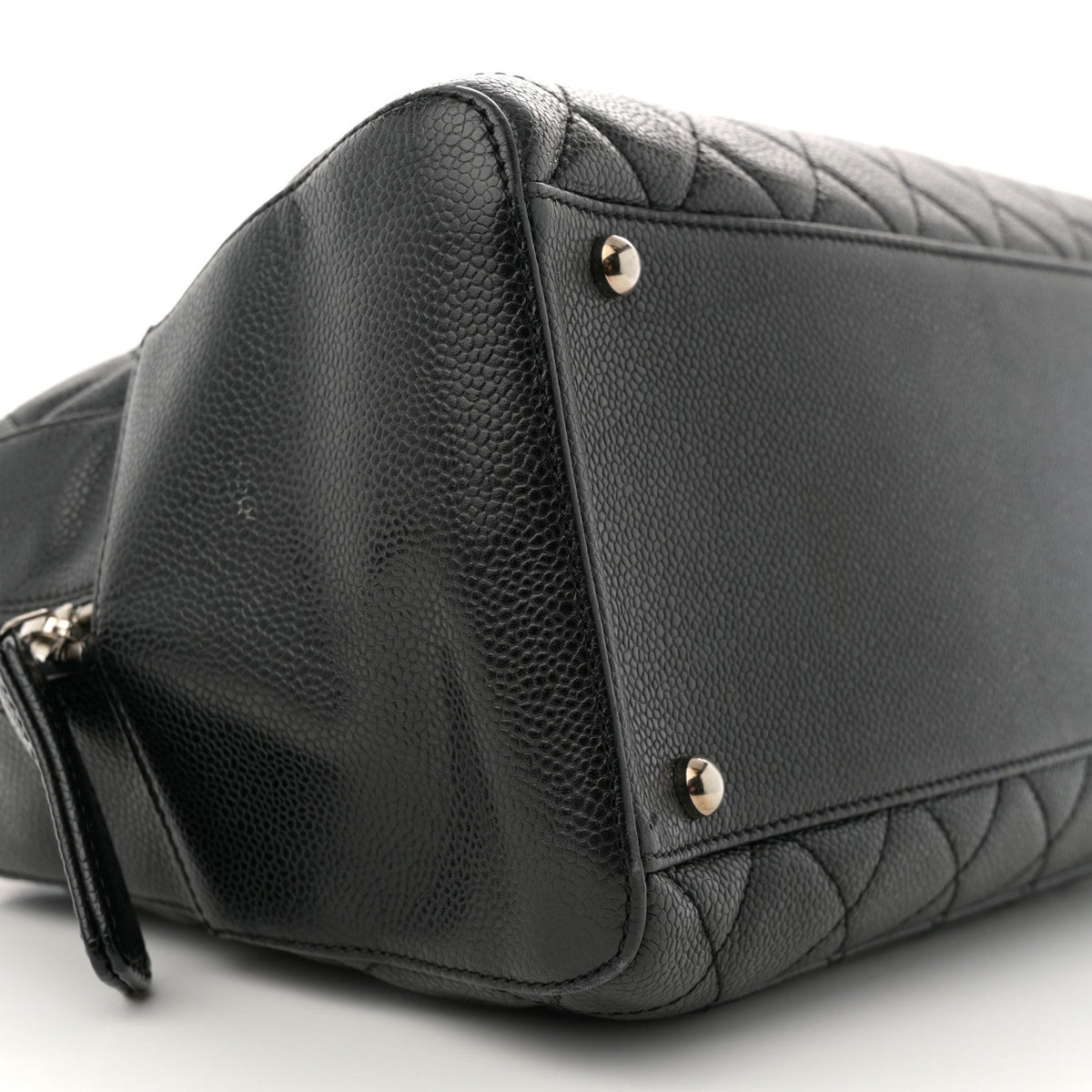 Caviar Quilted Bowler Black