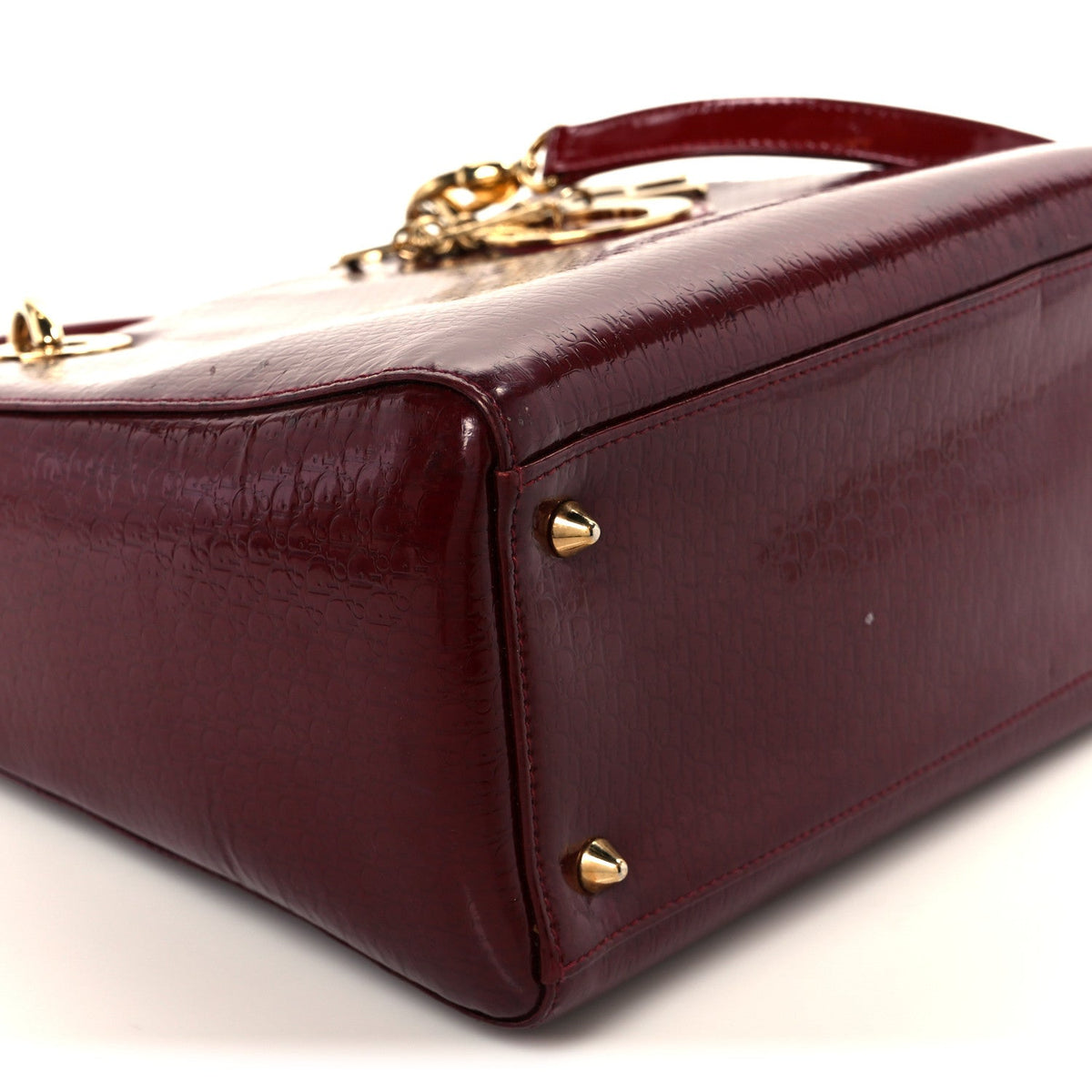 Patent Diorissimo Medium Lady Dior Burgundy Red