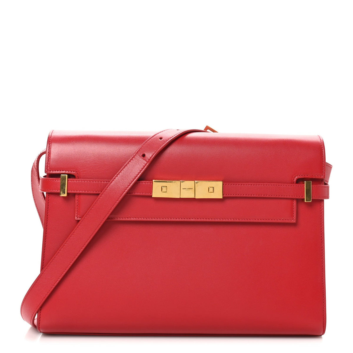 Smooth Calfskin Manhattan Shoulder Bag Rouge Eros