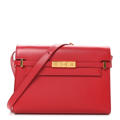 Smooth Calfskin Manhattan Shoulder Bag Rouge Eros