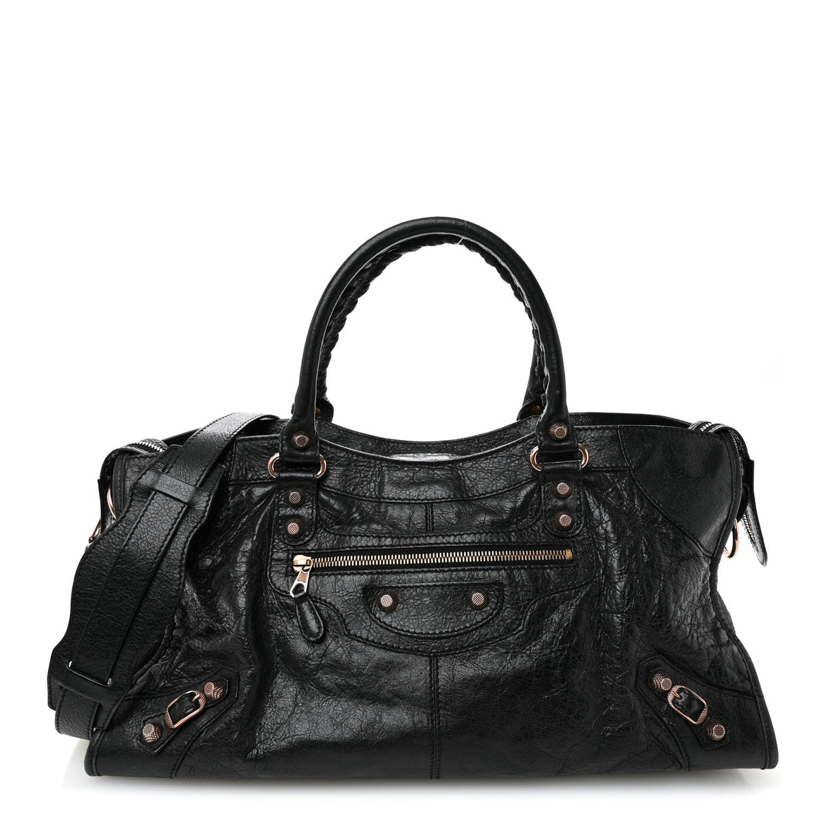 Agneau Giant 21 Rose Gold  Hardware Part Time Black