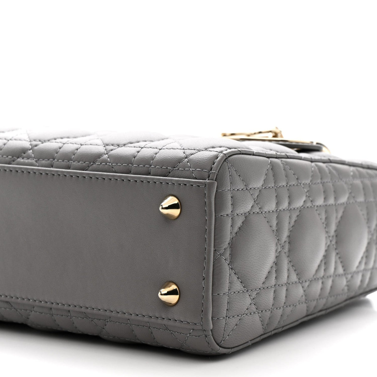 Lambskin Cannage Small My ABCDior Lady Dior Grey