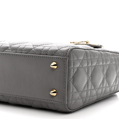 Lambskin Cannage Small My ABCDior Lady Dior Grey