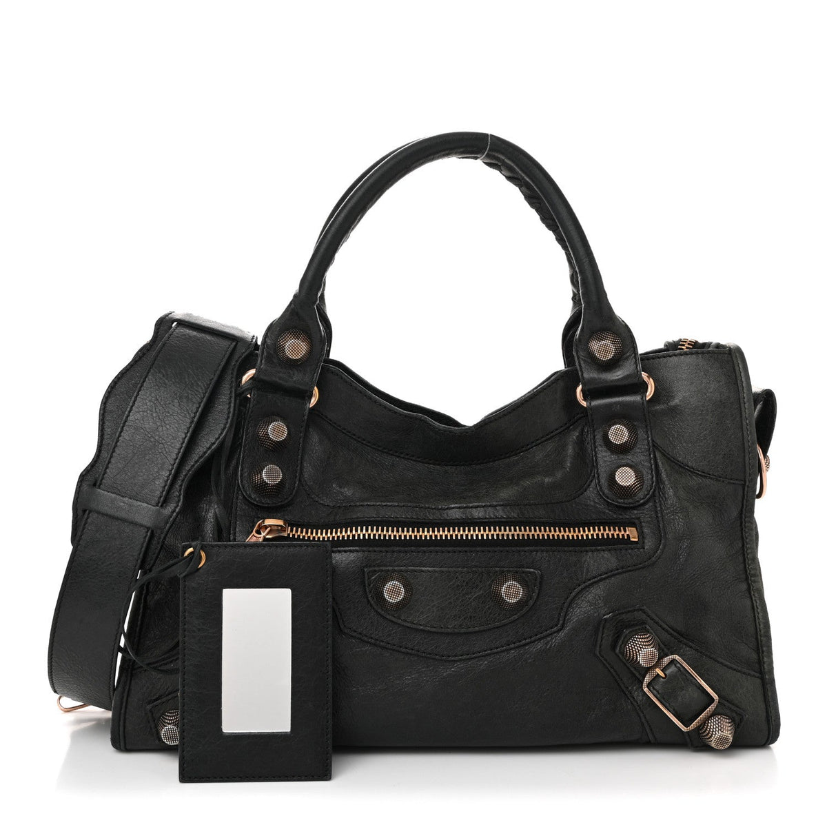 Agneau Giant 21 Rose Gold Hardware City Black