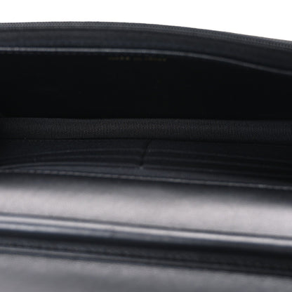 Lambskin Pearl Strass Quilted CC Wallet on Chain WOC Black