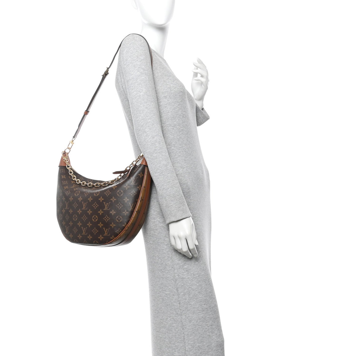 Reverse Monogram Loop Hobo