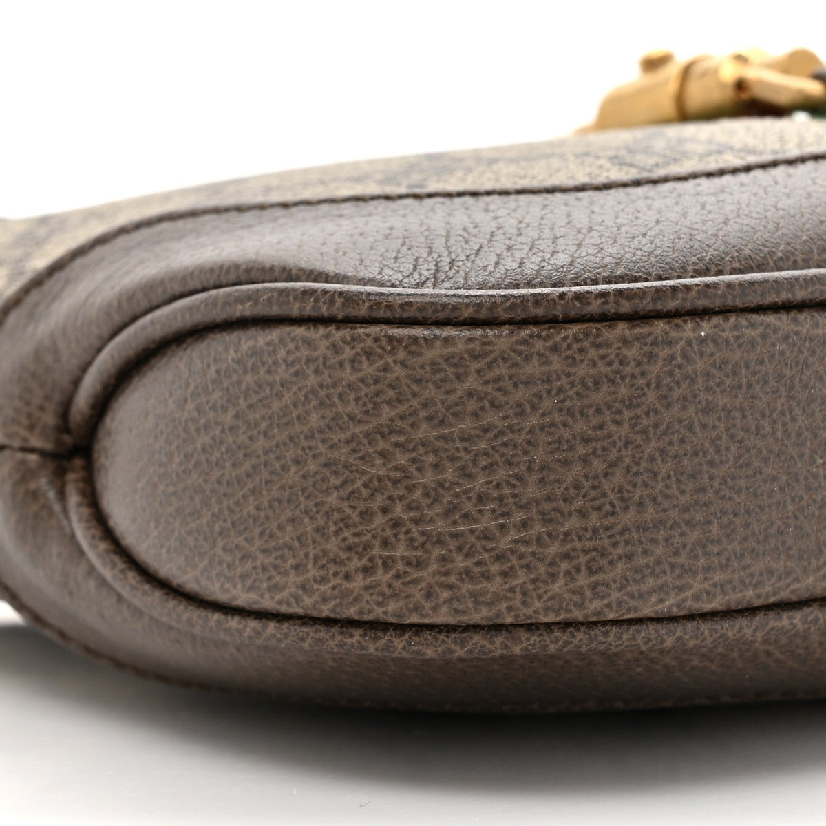 X BALENCIAGA BB Supreme Monogram Calfskin Web Mini Jackie 1961 Hobo Beige Ebony